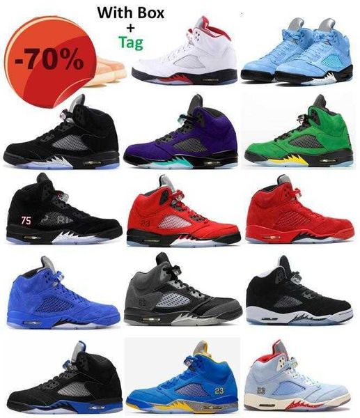 

5s basketball shoes unc dj khaled fire red blue bird paris oreo oregon red blue suede laney varsity royal metallic silver men 5 sneakers, Black