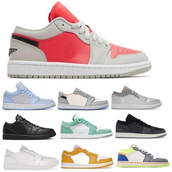 

jumpman shoes low 1 1s light iron ore siren red inside out pollen unc emerald men women sports sneaker