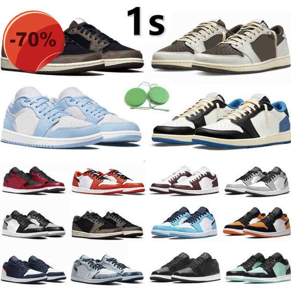 

hing shoes basketball shoes 1 1s low trainers sports sneakers reverse mocha fragment dark white camo wolf grey paint bred diamond twist mens, Black
