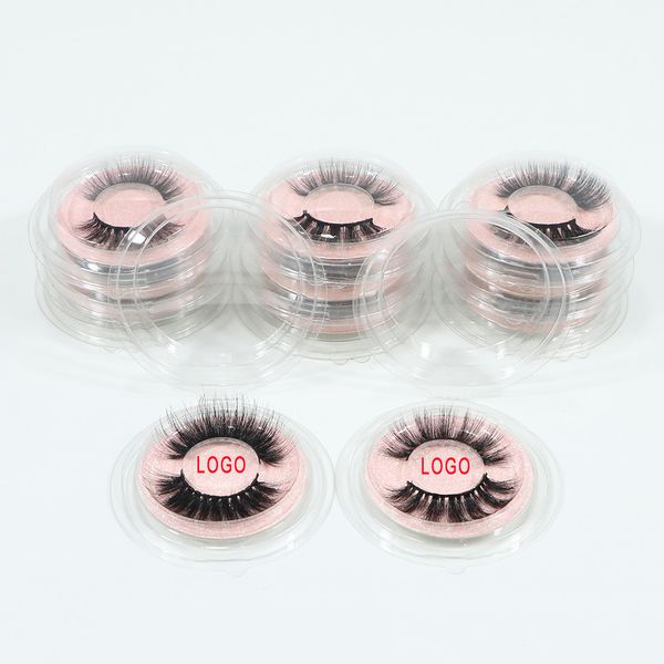 

wholesale 3d mink eyelashes natural long false eye lashes with customized private logo