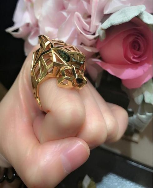 

panthere series big ring luxury brand official reproductions classic style 18 k gilded cheetah rings 5a brands design 9512780, Silver