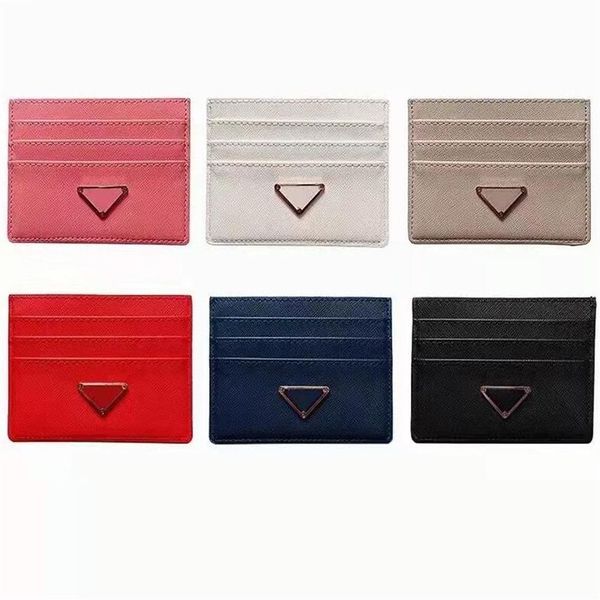 

designer card holder men womens card holders black lambskin mini wallets coin purse pocket interior slot pockets leather small bag237h, Brown;gray