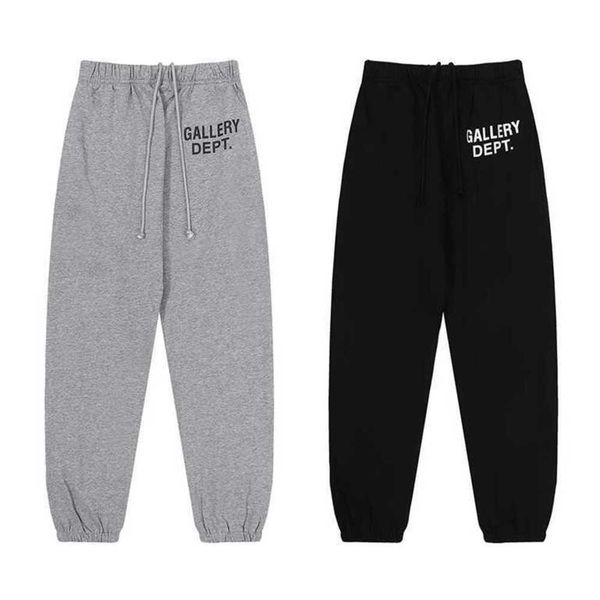 

fashion galleryes casual pants dept terry sports basic brand men women's 6i2l, Black