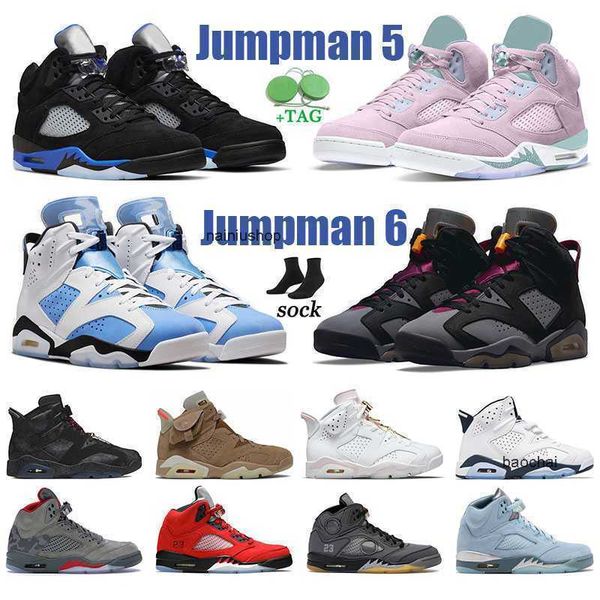 

2023 casual big size us 13 jumpman 5 men trainers 6 basketball shoes bordeaux british khaki racer blue 5s easter camo unc 6s sneakers carmin, Black