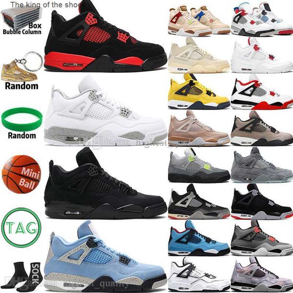 

oreo sail black cat 4 4s mens basketball shoes university blue fire red thunder white cement bred pure money metallic grey lighnting men
