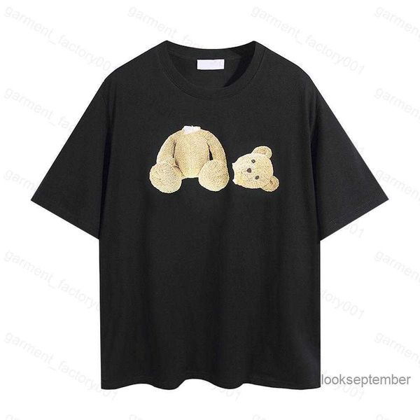 

men's t shirts 21ss fashion summer men and womens angel t shirts mans stylist guillotine bears printed short sleeve truncated plams bea, White;black