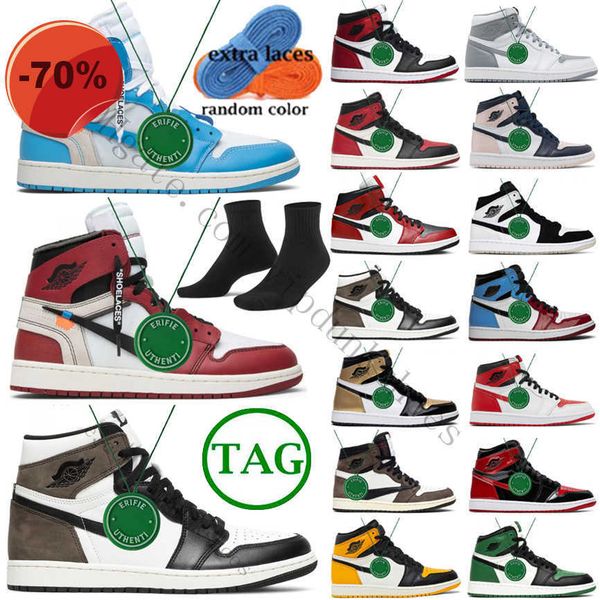 

hing shoes chicago off air basketball shoes cool grey sneakers retro unc fearless dark mocha bred patent royal university blue diamond airs, Black