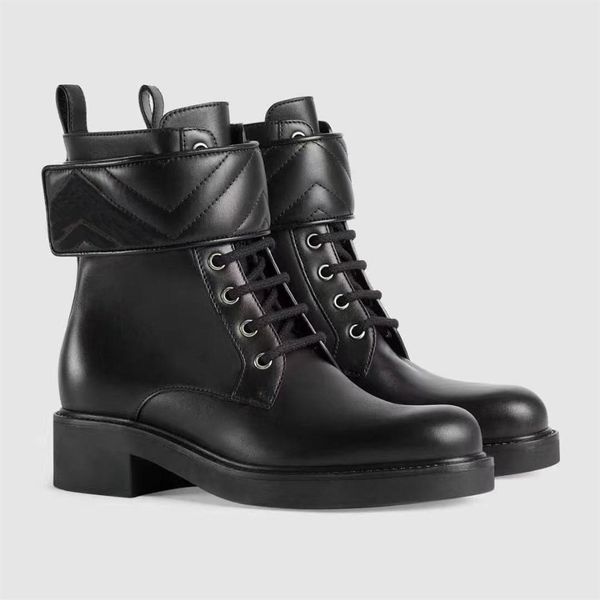 

2021 women designer boots desert boot flamingos love arrow 100% real leather medal coarse non-slip winter shoes size us4-us102743, Black
