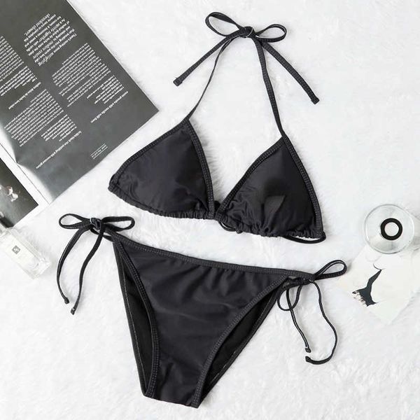 

brand women's swimwear designer design 2020 bikini new bandage bikini swimsuit plus size multiple styles and colors, White;black