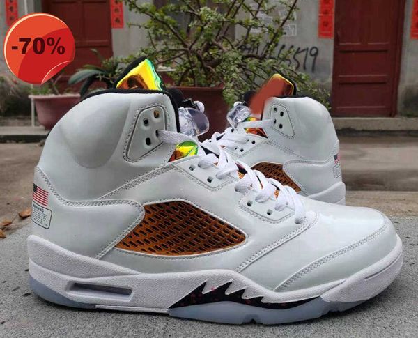 

5s raging red mens basketball shoes jumpman 5 hyper royal alternate grape laney blue white cement men trainers outdoor sports sneakers, Black