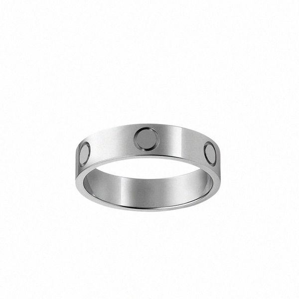 

4mm 5mm titanium steel silver love ring men and women rose gold jewelry for lovers couple rings gift size 5-11 b8ux#