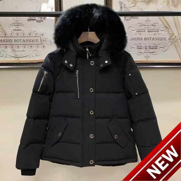 

mens parka 2022down jackets winter parkas men's waterproof moose 2022 cloth men wolf fur jacket hooded fourrure outwear raccoon furs wa, Black