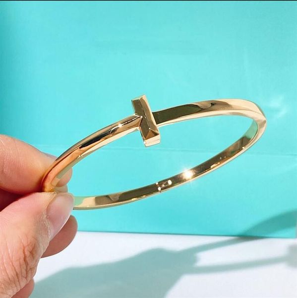 

bracelets designer for women bracelet fashion jewelry lady women bangle titanium steel double open luxury designer bracelets, Black