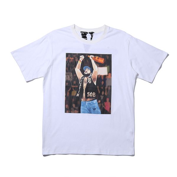 

mens fashion brand t shirt womens portrait tees round neck designer size s-xl, White;black
