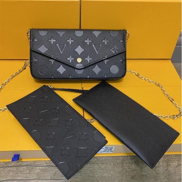 

women messenger leather handbag evening bag original box flower checkers date code serial number embossed patterns227o, Red;black