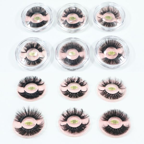 

long fluffy 5d mink fur eyelashes 25mm eye lashes false eyelash with customized logo for party makeup