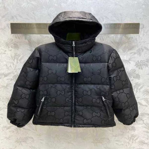 

womans designer ggity down jacket autumn and winter mens womens puffer jackets coat ski double g printing lapel hooded zipper 2023 duck maya, Black