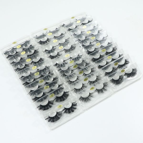 

wholesale 5d 25mm mink eyelashes false lashes long thick fluffy lash extension for makeup