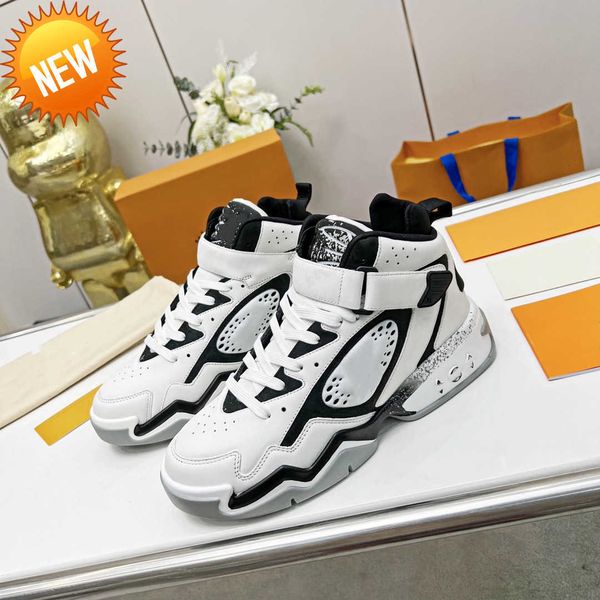 

mens trainer 2 platform sneaker designer sneakers suede calf leather shoes rubber runner shoe, Black