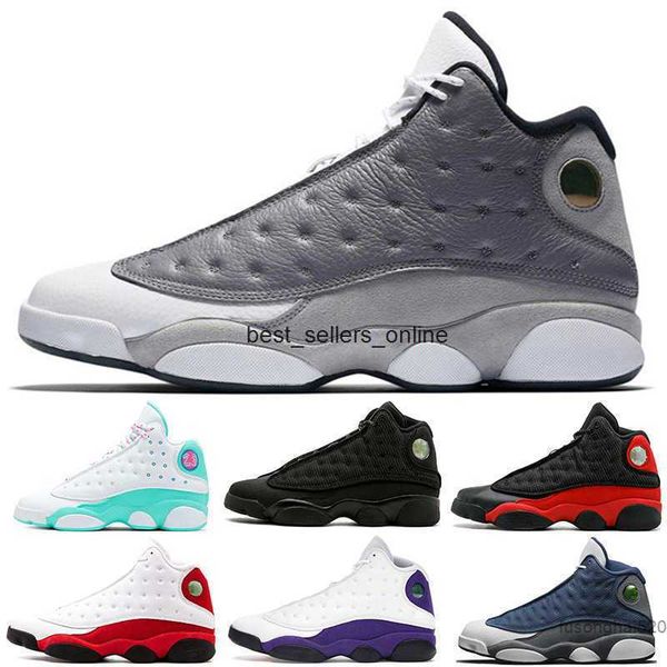 

2023 original men basketball shoes 13s atmosphere grey aurora green black cat bred chicago court purple flint he got game hyper royal jordon