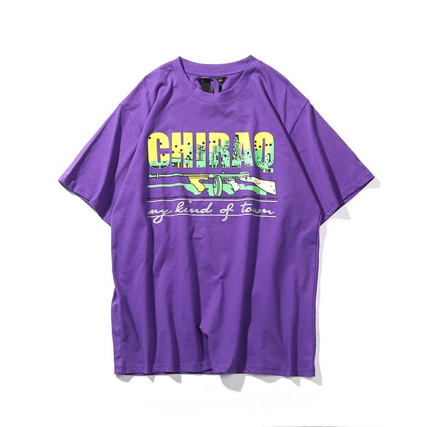 

mens fashion shirt womens print gun purple tees round neck designer size, White;black