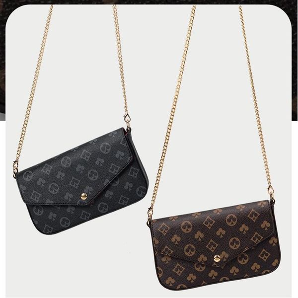 

women shoulder bag with chain print designer crossbody bags luxury brand purses and handbags 76k