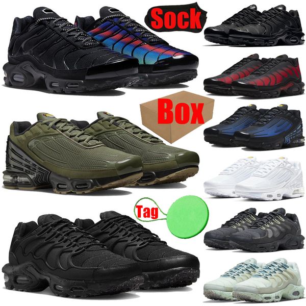 

with box tn plus 3 tns running shoes for men women terrascape tuned tnplus tn3 shoe triple white black unity grape unc vibes mens trainers s