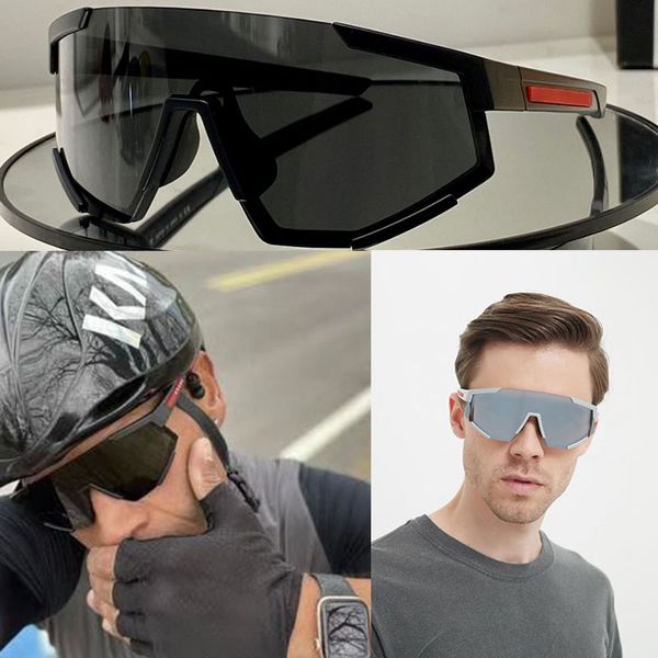 

mens fashion sports sunglasses sps 04w women pra linea rossa impavid glasses wrap nylon black frame slate lenses 100% uva/uvb protection siz, White;black