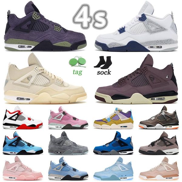 

fashion jumpman 4 retos basketball shoes designer mens sneaker 4s blackcat military black cat midnight navy blue p dust red cement thunder s