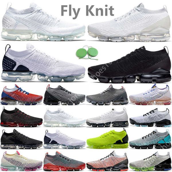 

2022 fly knit mens running shoes sneaker 1 2 3.0 triple white black usa pink oreo glow green particle grey blue fury pure platinum volt men0