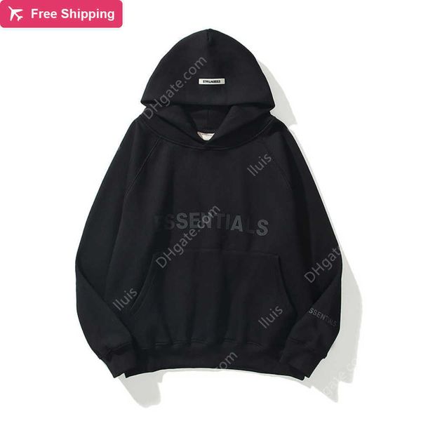 

2023ss men's casual sports cool printed fleece oversized hoodie fashion hip hop street sweater s-3xl, Black