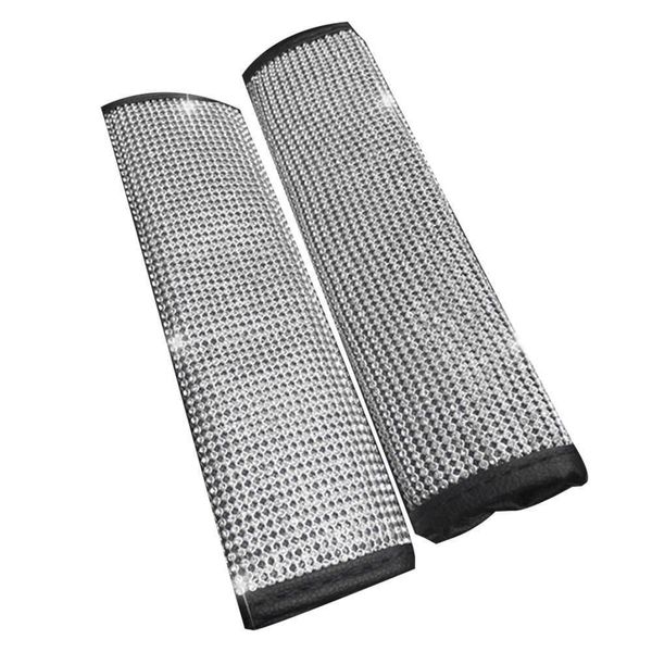 

safety belts accessories 2pcs soft seat belt shoulder pads bling car accessories rhinestone seat belt shoulder protect pad cover cushion t22