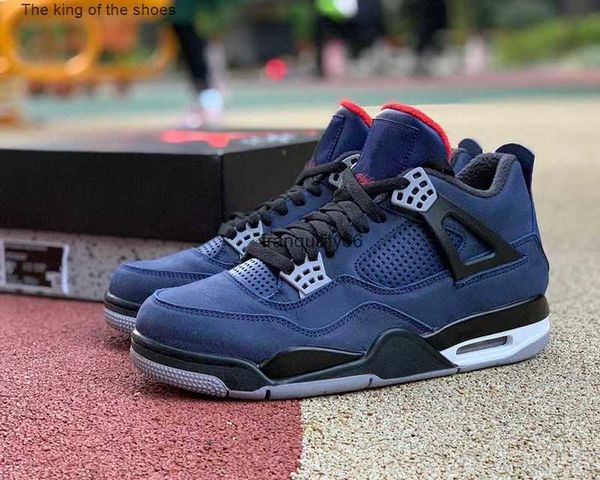 

designer shoes jumpman 4 wntr basketball 4s loyal blue black white outdoor running trainers sports sneakers