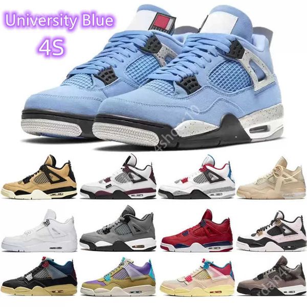 

2022 university blue jumpman 4 4s mens basketball shoes red thunder black cat sail lightning canvas infrared white oreo bred shimmer men153