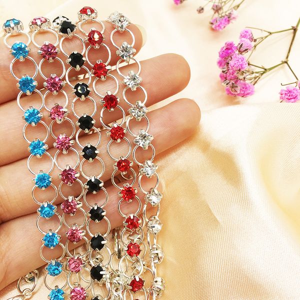 

5pcs new fashion rows blue bracelet anklet ankle chain for women rhinestones foot jewelry crystal bracelet, Red;blue