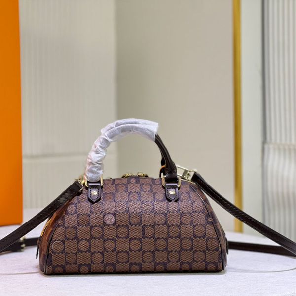 

small yuanbao handbags shoulder bag vintage crossbody purse women tote bags classic old flower letter travel handbag removable strap 23cm