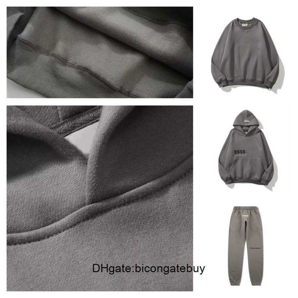 

es hoodies men's hoodies sweatshirts ess warm hooded designer mens womens fashion streetwear pullover loose lovers, Black