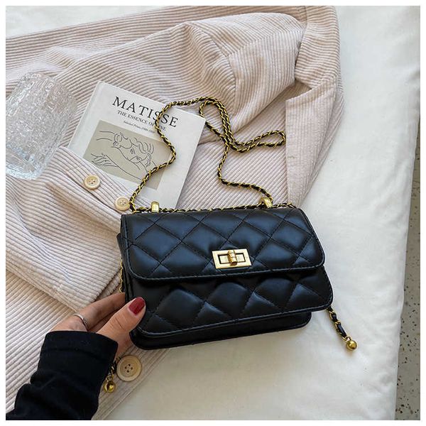 

square small fragrant chain bag antique women's autumn and winter 2022 new cros