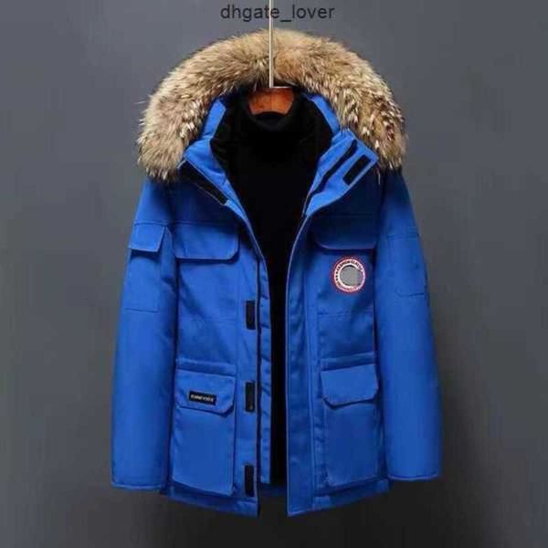 

men's down parkas jackets winter work clothes jacket outdoor thickened fashion warm keeping couple live broadcast canadian goose coat g, Black