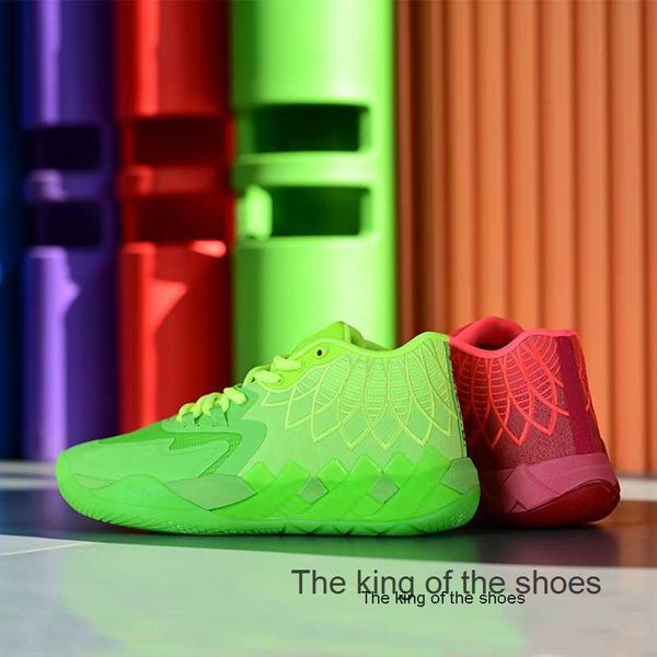 

lamelo ball mb1 men women basketball shoe green black red rick morty mens trainer breathable jogging sport sneakers us 4.5-12