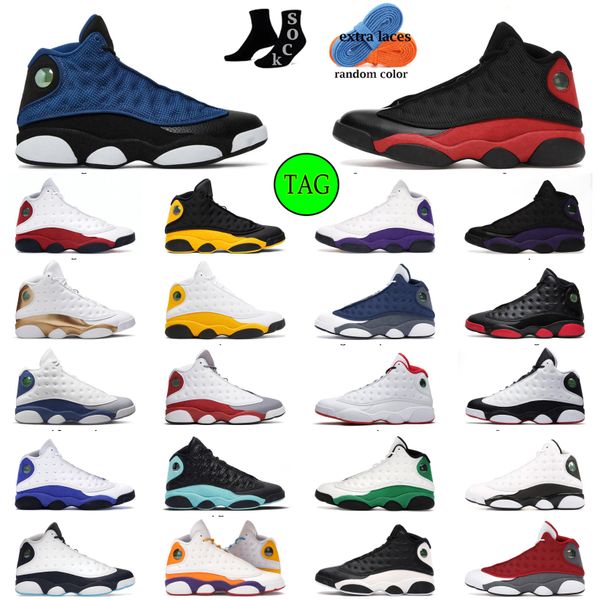

men basketball shoes 13s french blue del sol obsidian black cat hyper royal chicago bred starfish cap and gown 13 trainers sports sneakers a