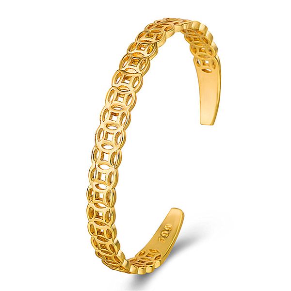 

wholesale hollow out bracelet designer bangles opening gold-plated bracelet fashion creative jewelry, Black