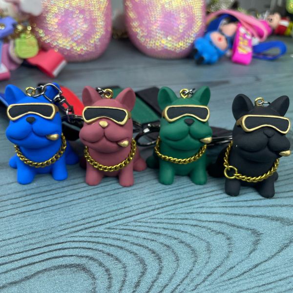

new resin glasses dog key chain creative cigar dog keychains, Silver
