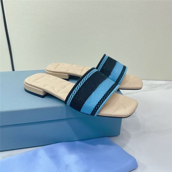 

designer luxury womens embroidered nero fiordaliso leather logo detail shoes sandals flip flop slipper with box dust bag, Black
