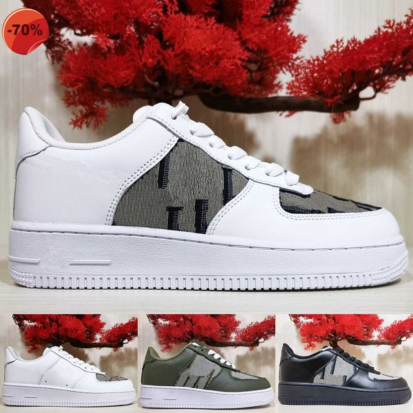 

hing shoes high-quality 1.1 genuine leather green shoe men women low cut one 1s casual shoes white black skateboard classic trainers high sn