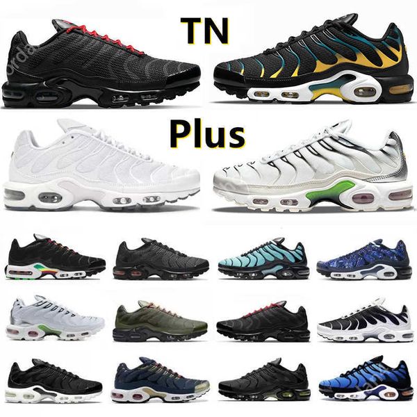 

tn plus mens running shoes sneakers triple black white university red hyper royal blue neon green olive reflective violet oreo men trainers0
