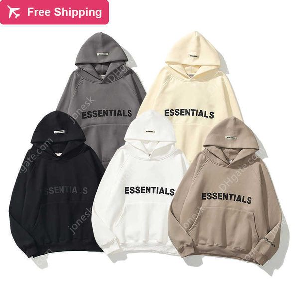 

2023ss fall and winter casual men's sweatshirt hip-hop street pullover fashion letter silicone print hoodies, Black