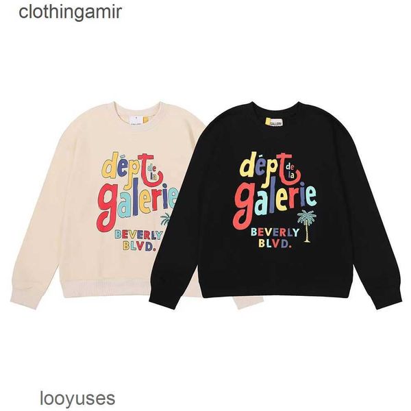 

hoodies mens designer galleryes dept hoodie graffiti rainbow funny letter printing round neck port trendy youth, Black