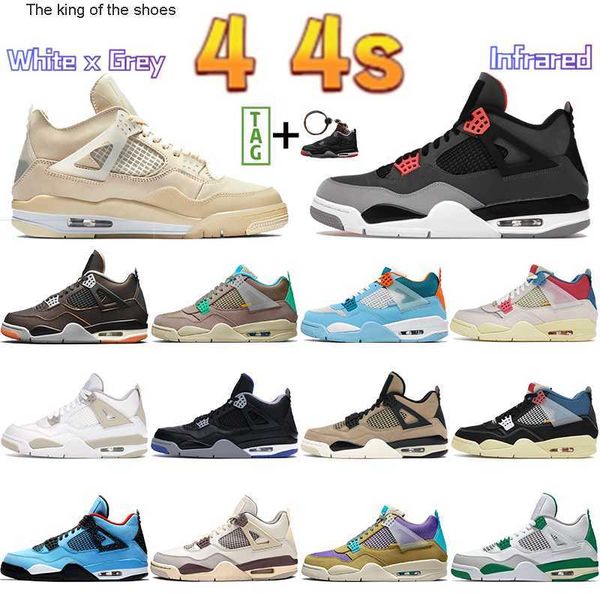 

4 4s basketball shoes black canvas white x sail mens sneakers military blue infrared shimmer starfish pine green cool grey gs sand og men