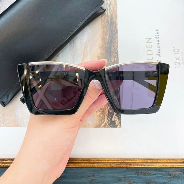 

sunglasses mens designer sunglasses for women sun glasses cat eyes style anti-ultraviolet sl570 103opt retro shield lens plate square full f, White;black